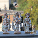 White Marble Ethiopia Ram Jodi Idol | 12 Inch