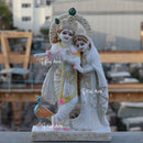 White Marble Ethiopia Radha Krishna Idol | 24 Inch