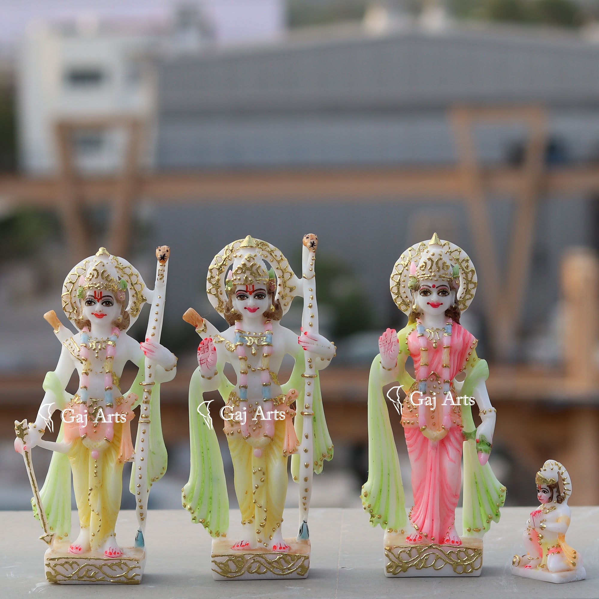 Marble Ethiopia Ram Jodi Idol | 7 Inch