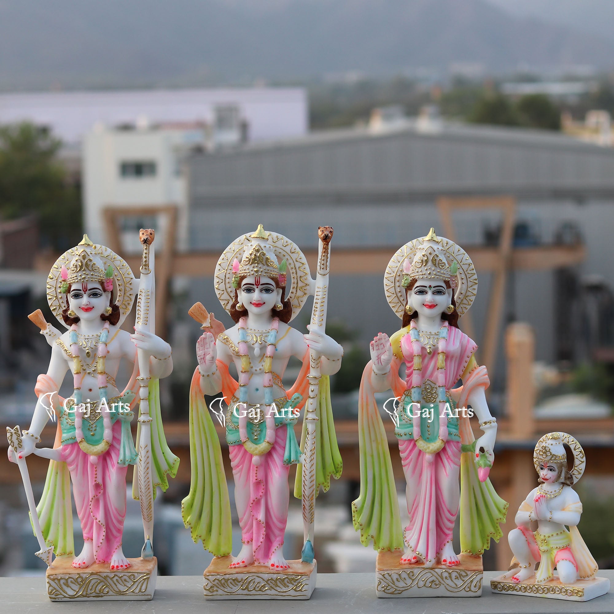 Ethiopia Marble Ram Jodi Idol | 18 Inch