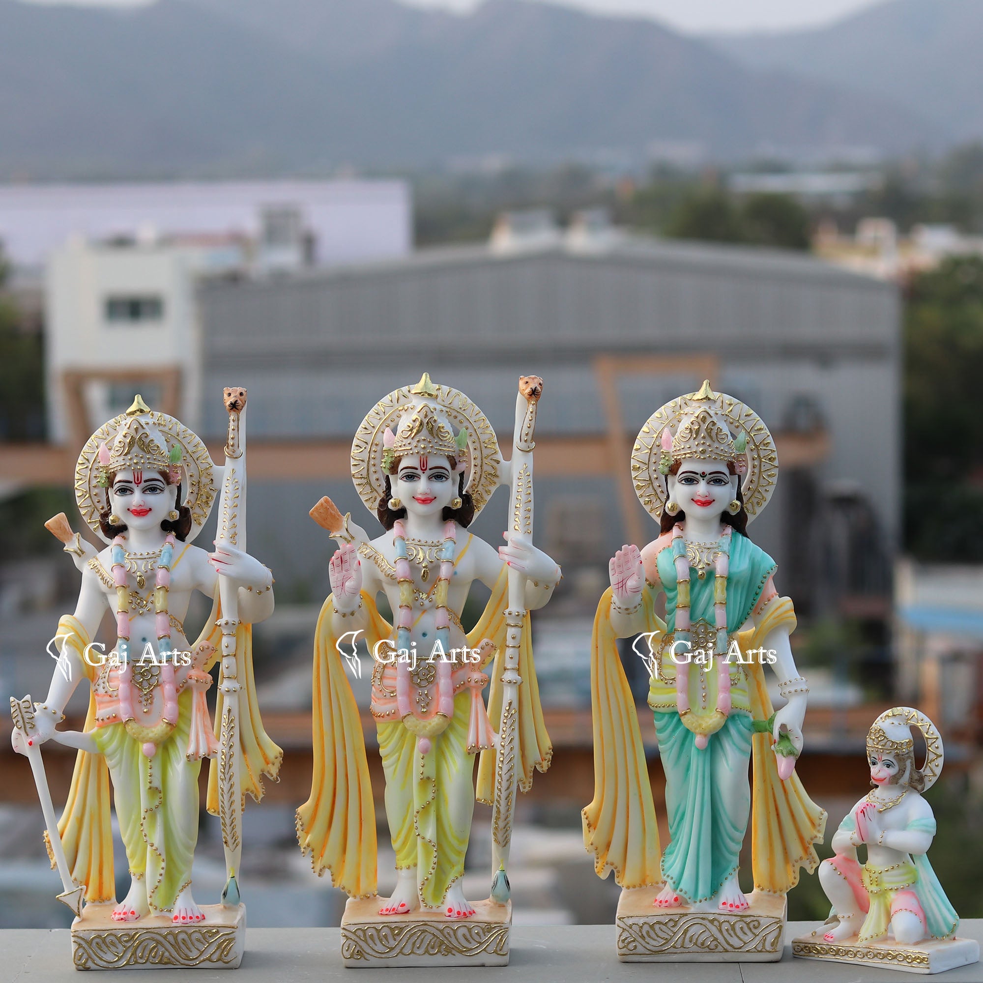 Ethiopia Marble Ram Jodi Idol | 18 Inch