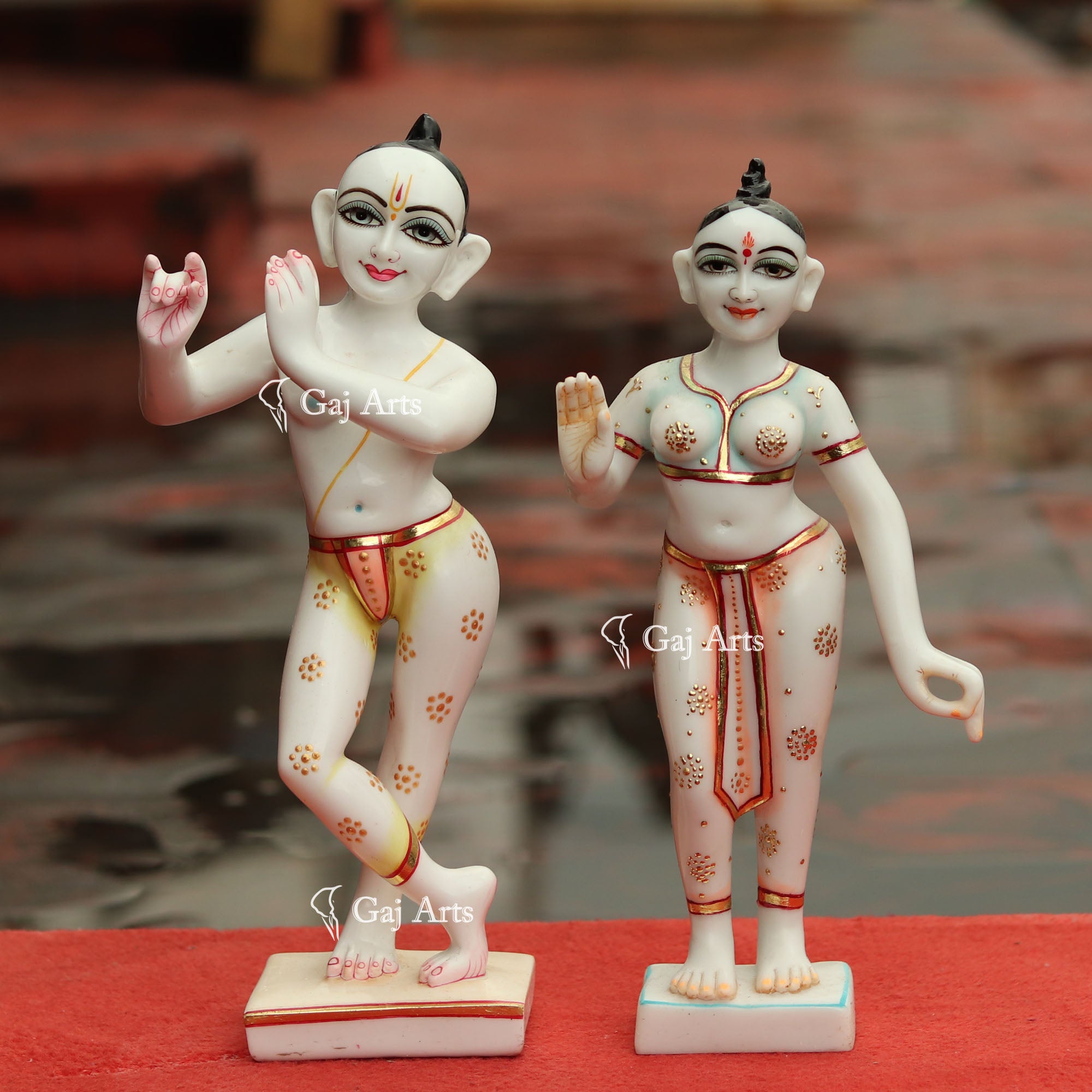 Marble ISKCON Radha Krishna Idol | 15 Inch