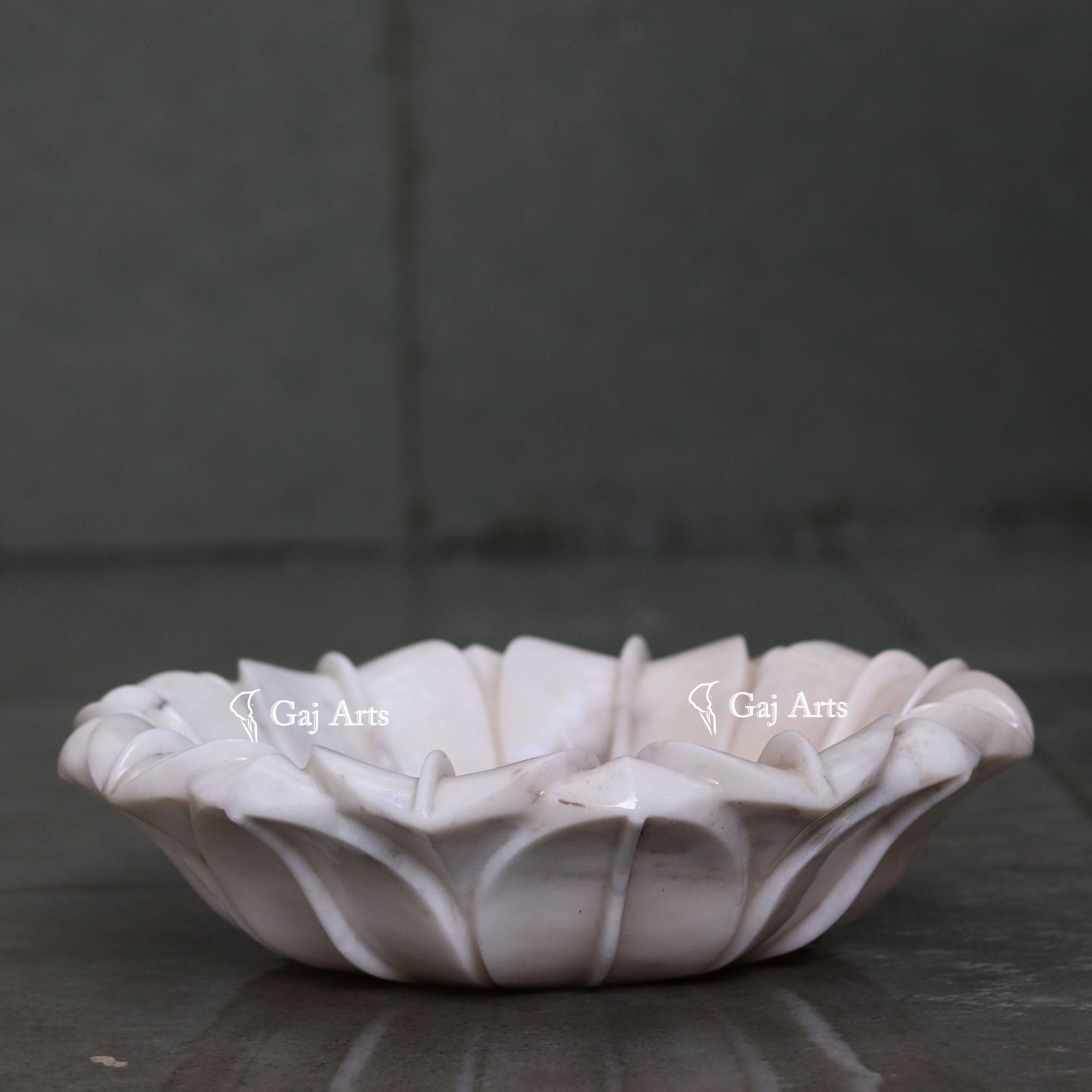 White Marble Luxury Flower Bowl | 15 Inch