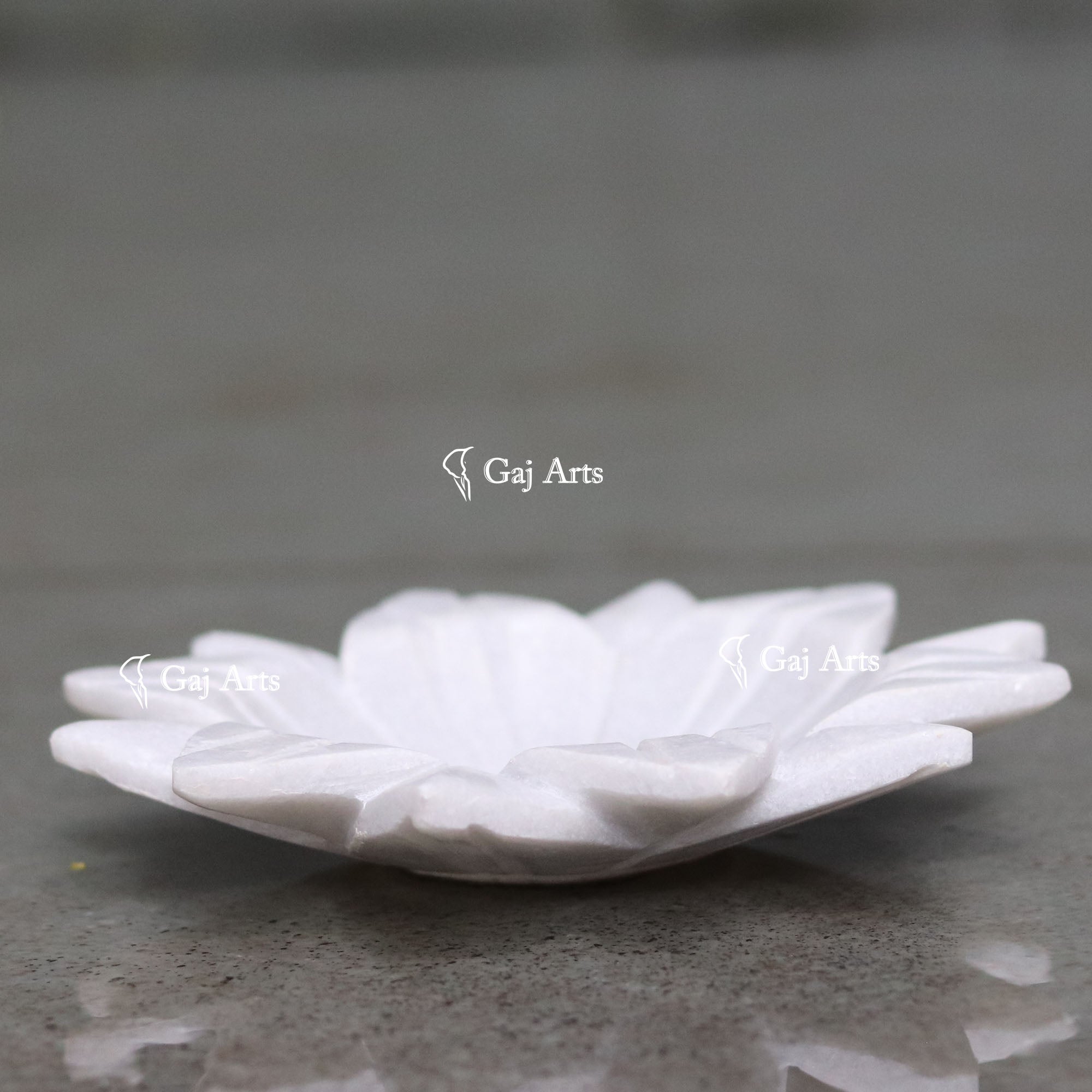 White Marble Elegant Flower Bowl | 7 Inch