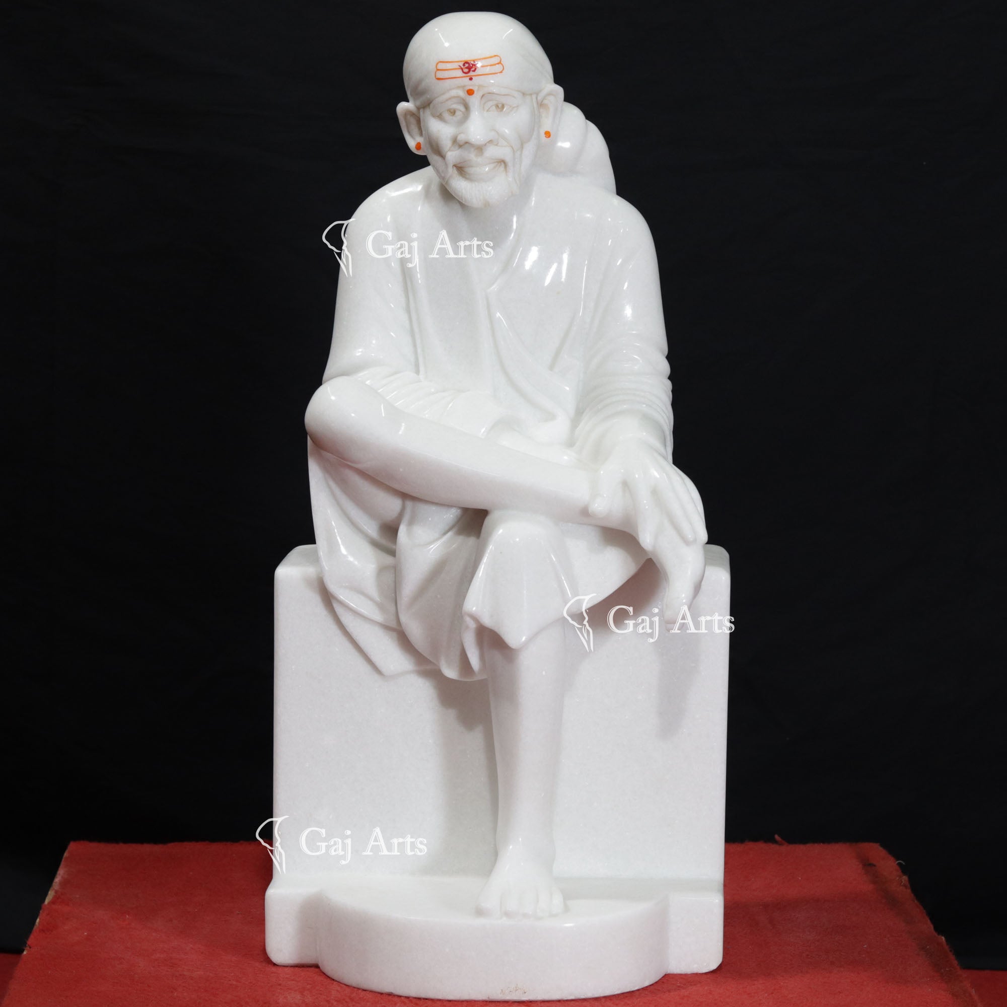White Vietnam Marble Sai Baba Idol | 24 Inch