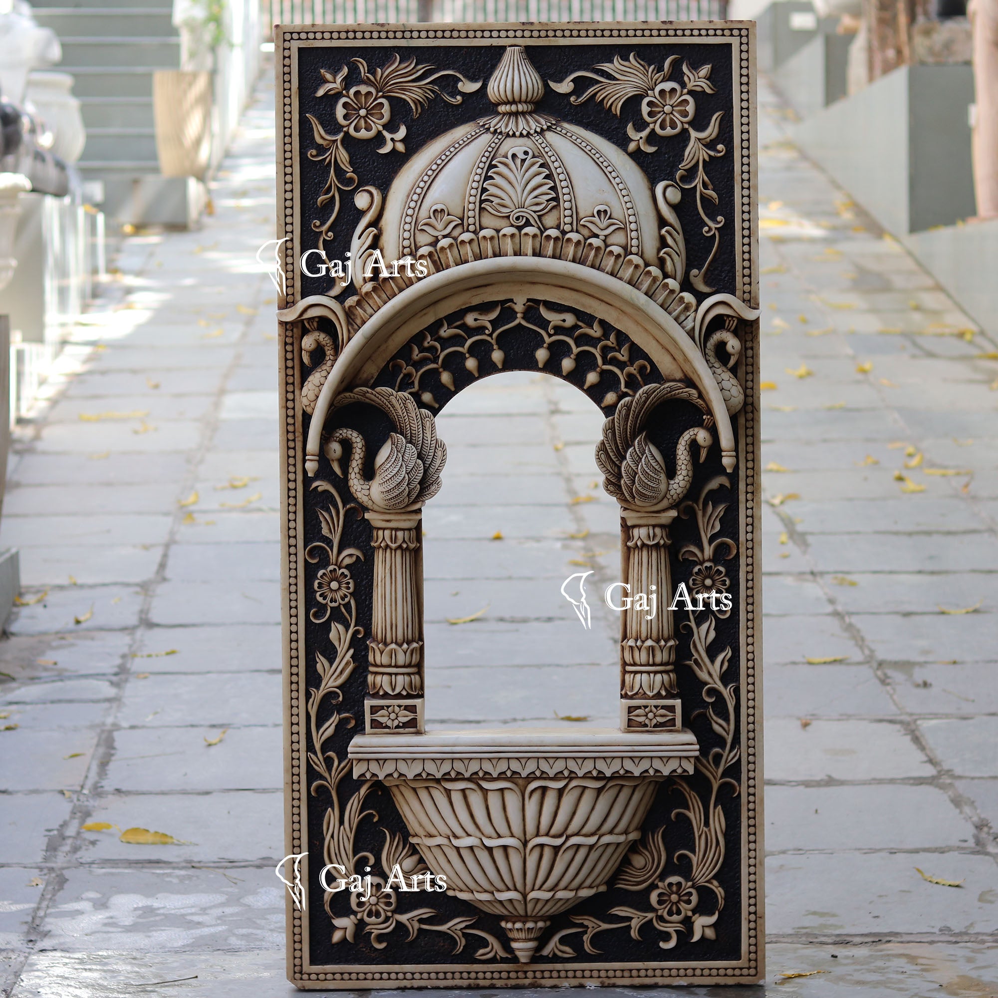 White Marble Jharokha Wall Panel | 60 Inch