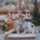 White Marble Durga Maa Idol | 15 Inch