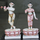 White Marble ISKCON Radha Krishna Idol | 15 Inch
