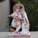 White Marble Radha Krishna Statue | 12 Inch