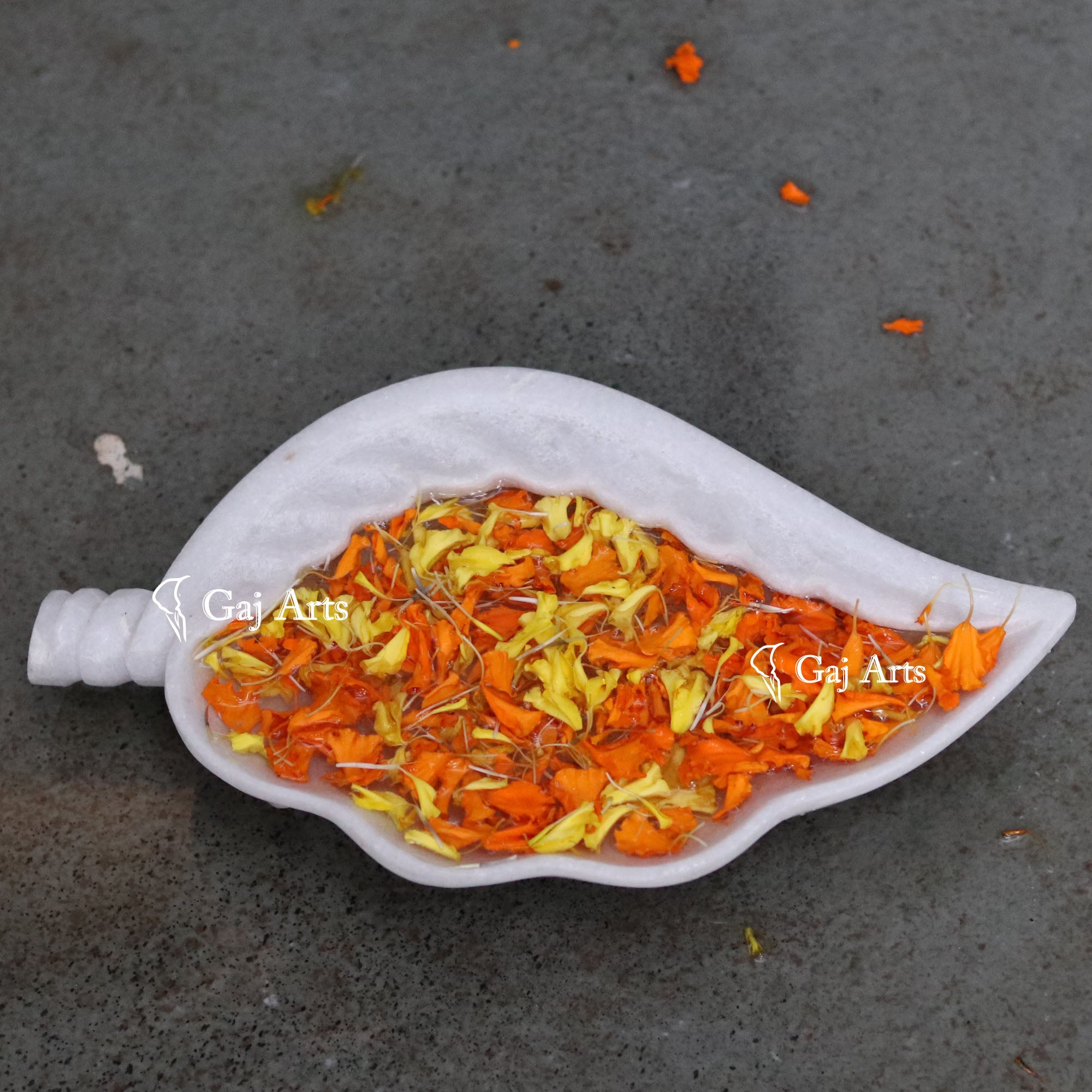 White Marble Flower Bowl | 10 Inch