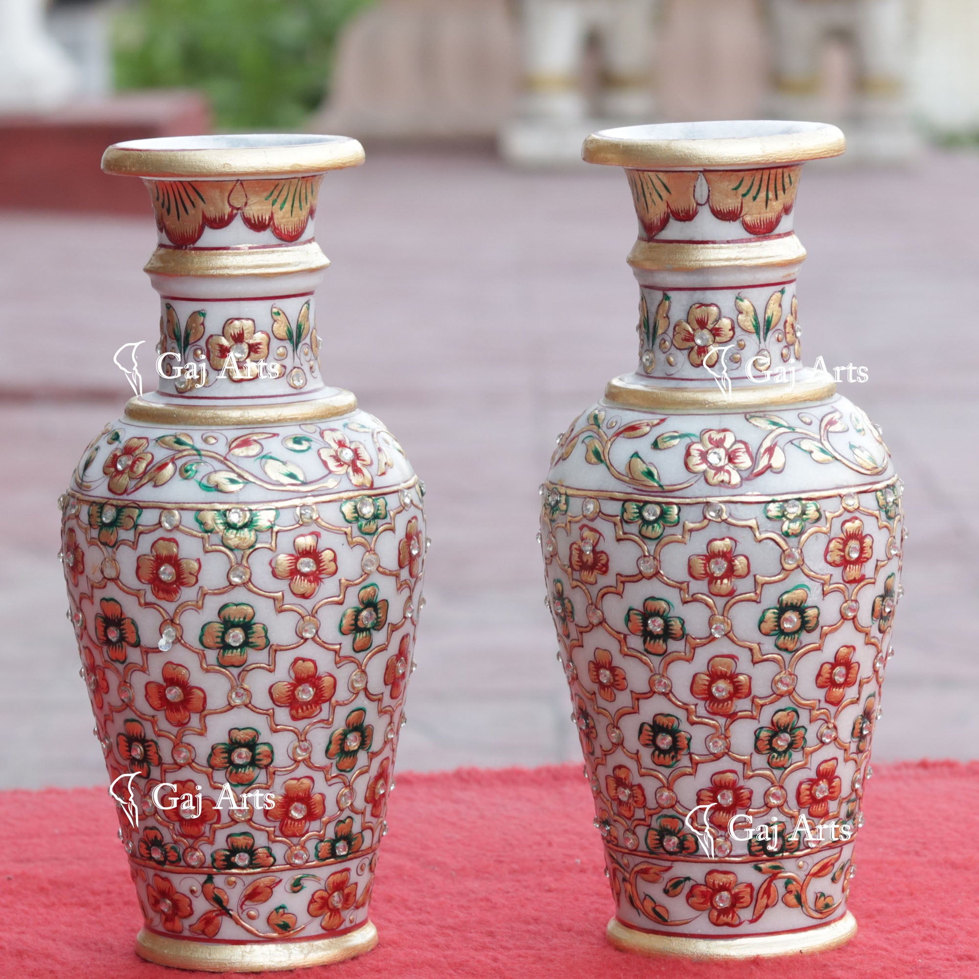 Premium White Marble Vase | 9 Inch