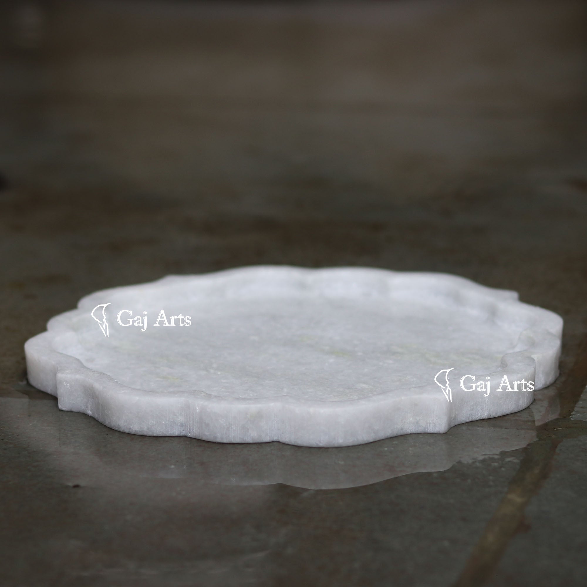 White Marble Premium Flower Bowl | 9 Inch