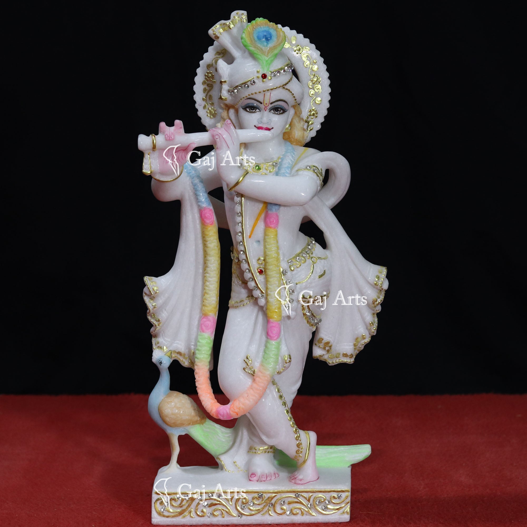 Marble Lord Krishna Idol | 15 Inch