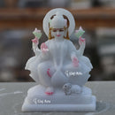 White Marble Lakshmi Mata Statue | 7 Inch
