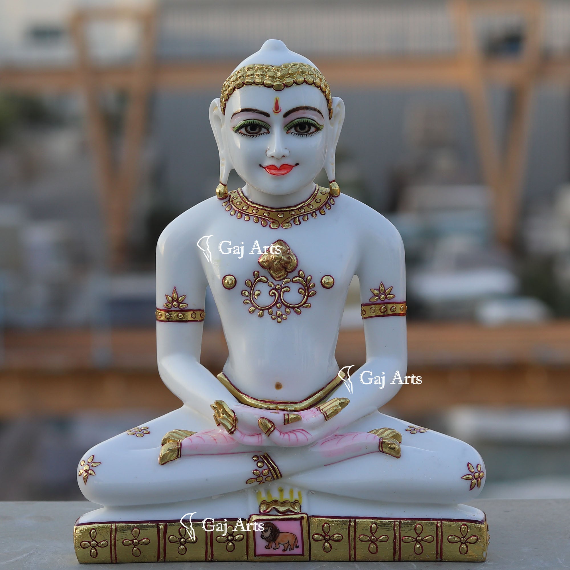Marble Ethiopia Jain Idol | 11 Inch