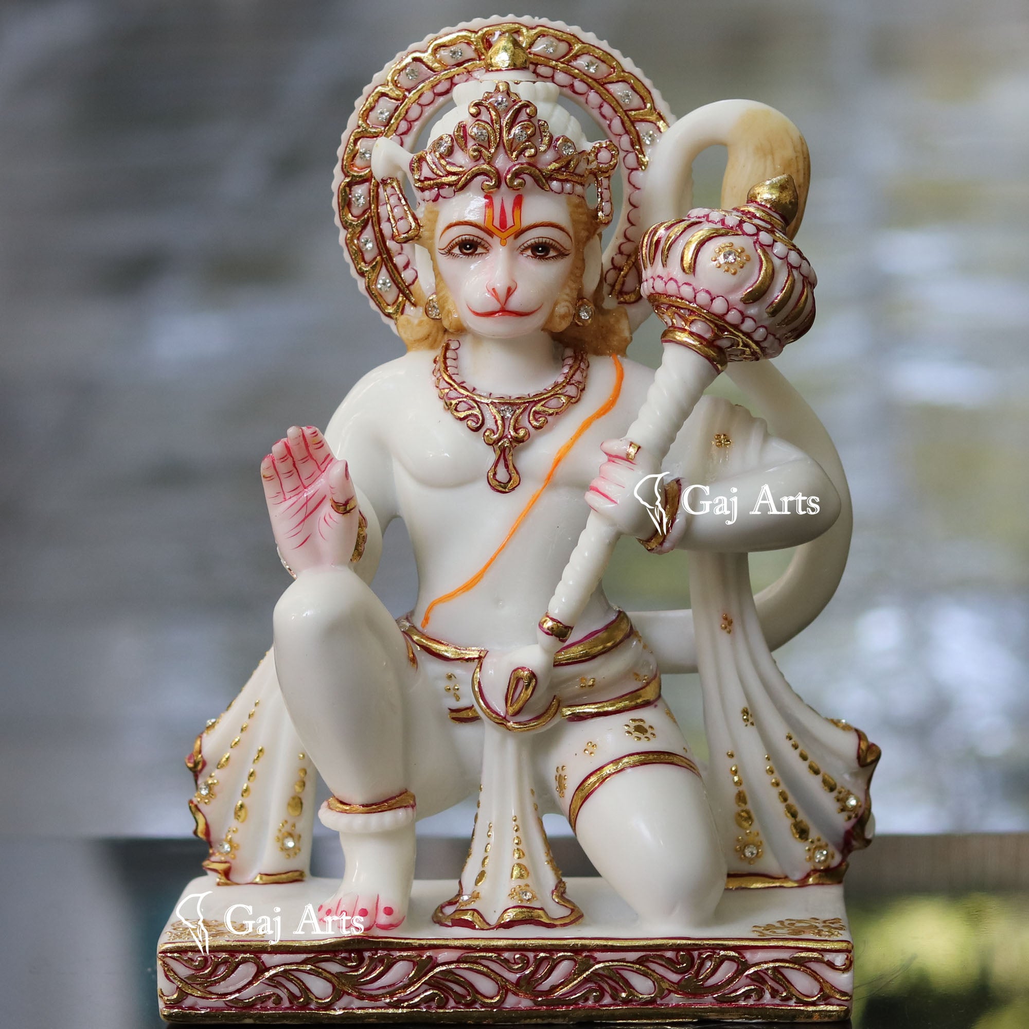 Marble Hanuman Ji Idol | 12 Inch