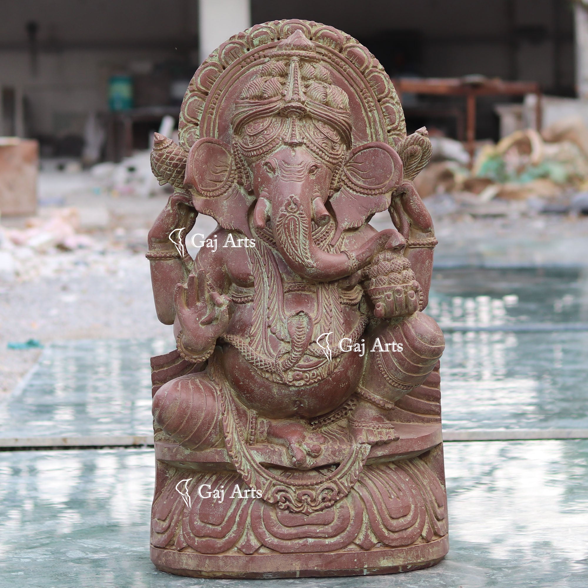 Sandstone Ganesh Statue | 36 Inch