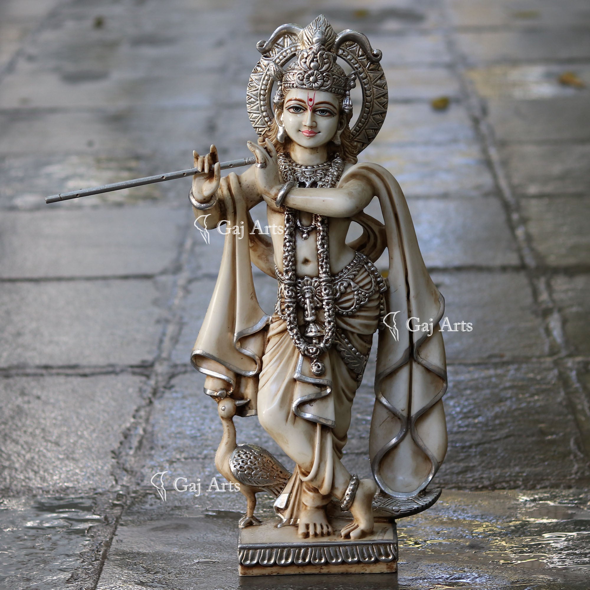 Marble Lord Krishna Idol | 24 Inch