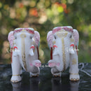 White Ethiopia Marble Elephant Statue | 9 Inch