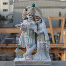White Marble Ethiopia Radha Krishna Idol | 24 Inch
