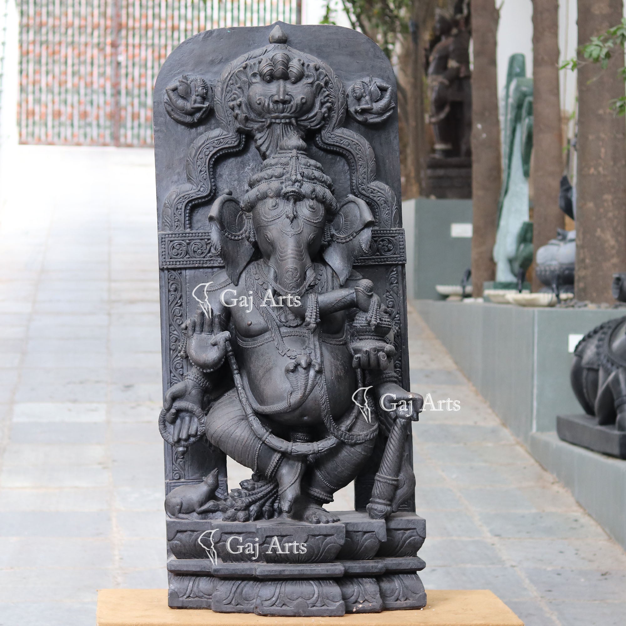 Sandstone Ganesh Statue | 70 Inch