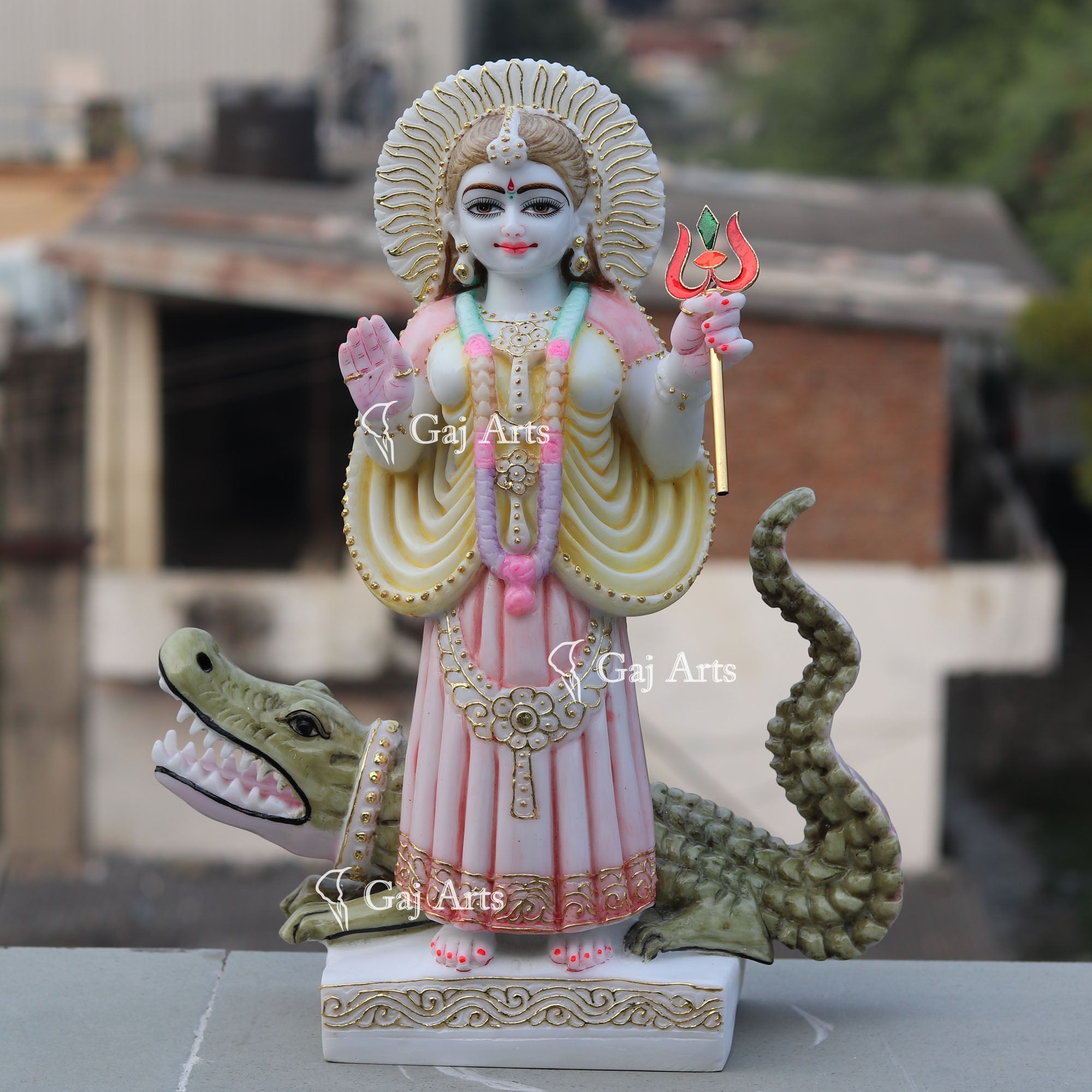 Marble Ethiopia Khodiyar Maa Idol | 18 Inch