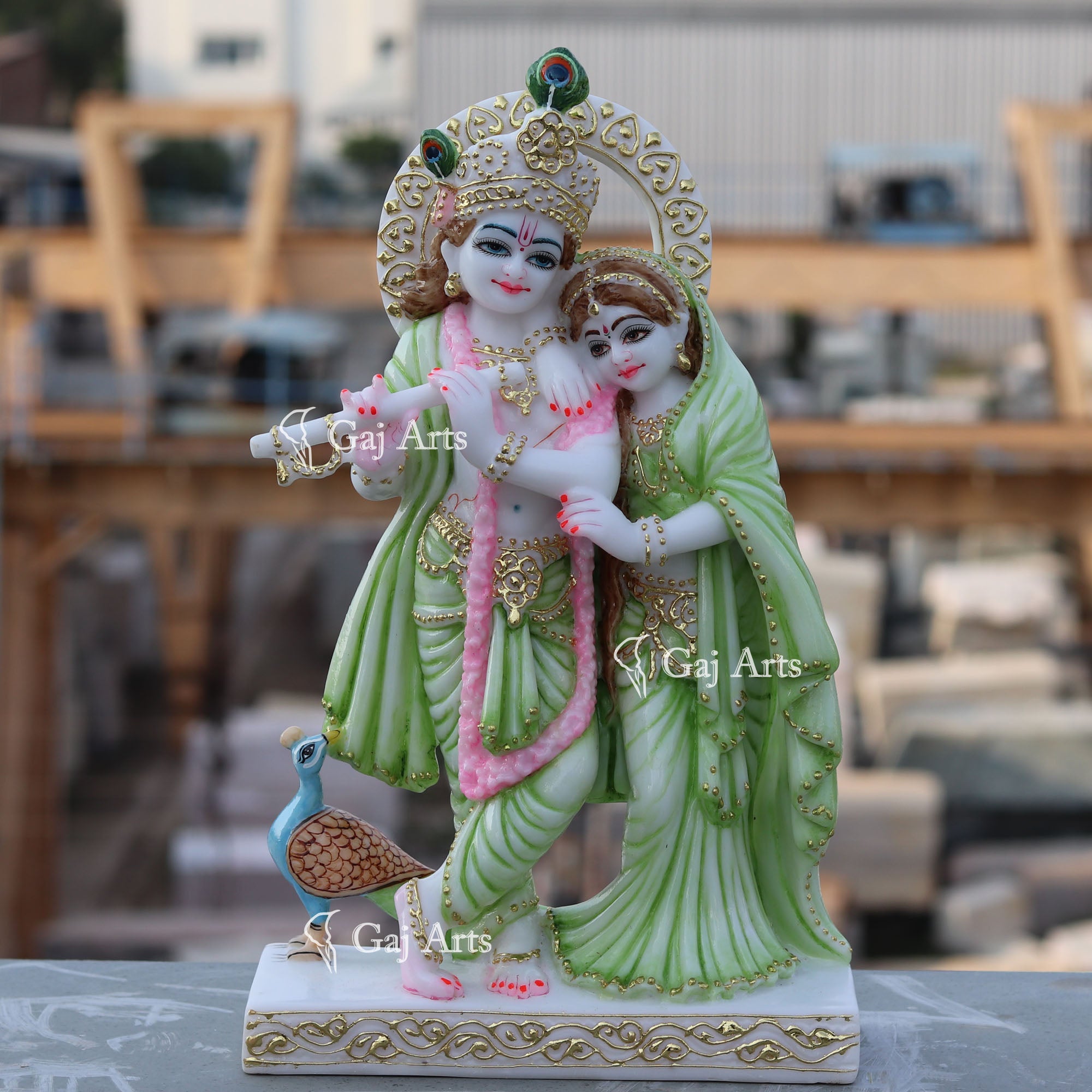 Marble Radha Krishna Jodi Idol | 15 Inch