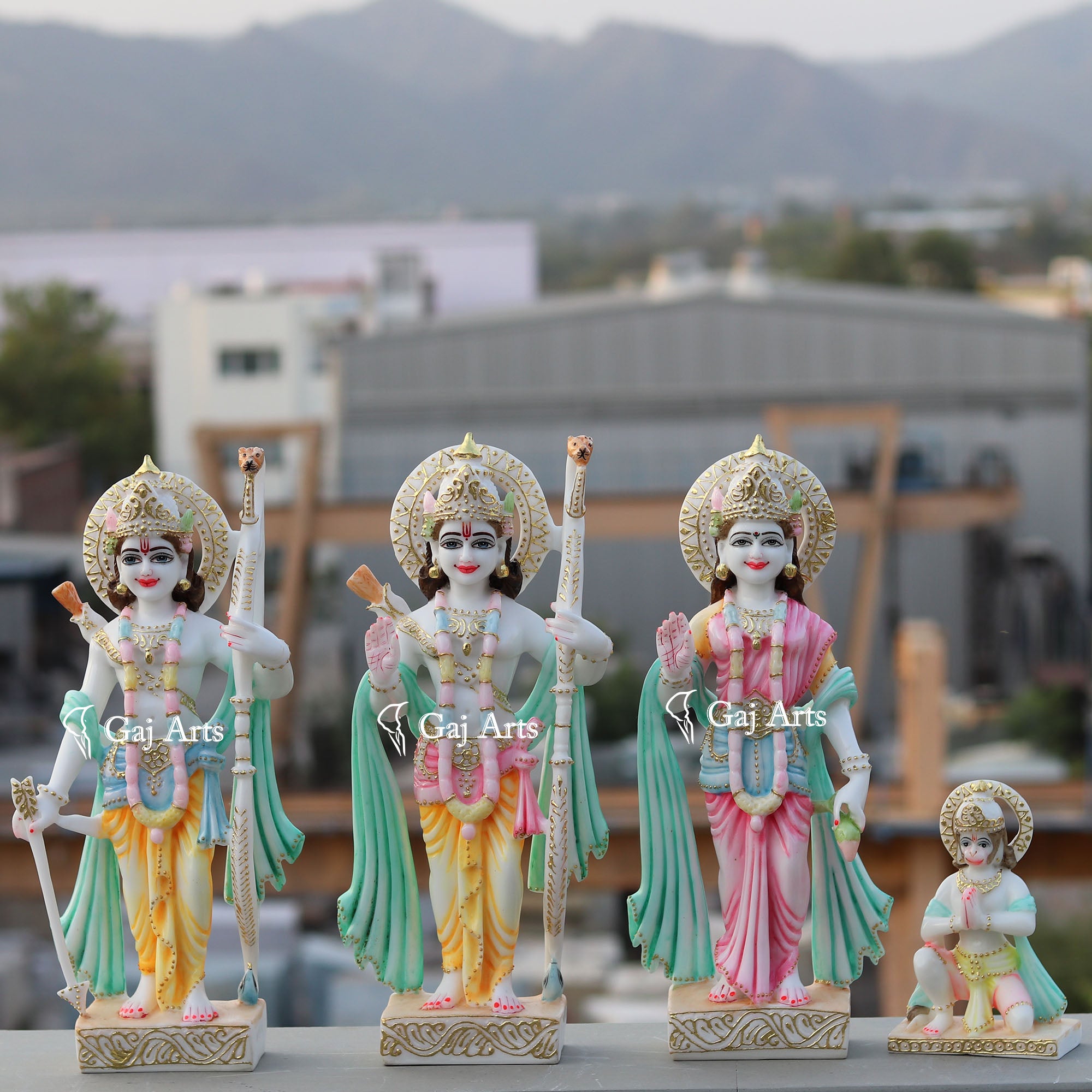 Ethiopia Marble Ram Jodi Idol | 18 Inch