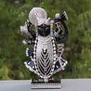 Black Marble Shreenath Ji Statue | 15 Inch