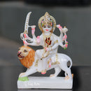 White Marble Durga Maa Idol | 7 Inch