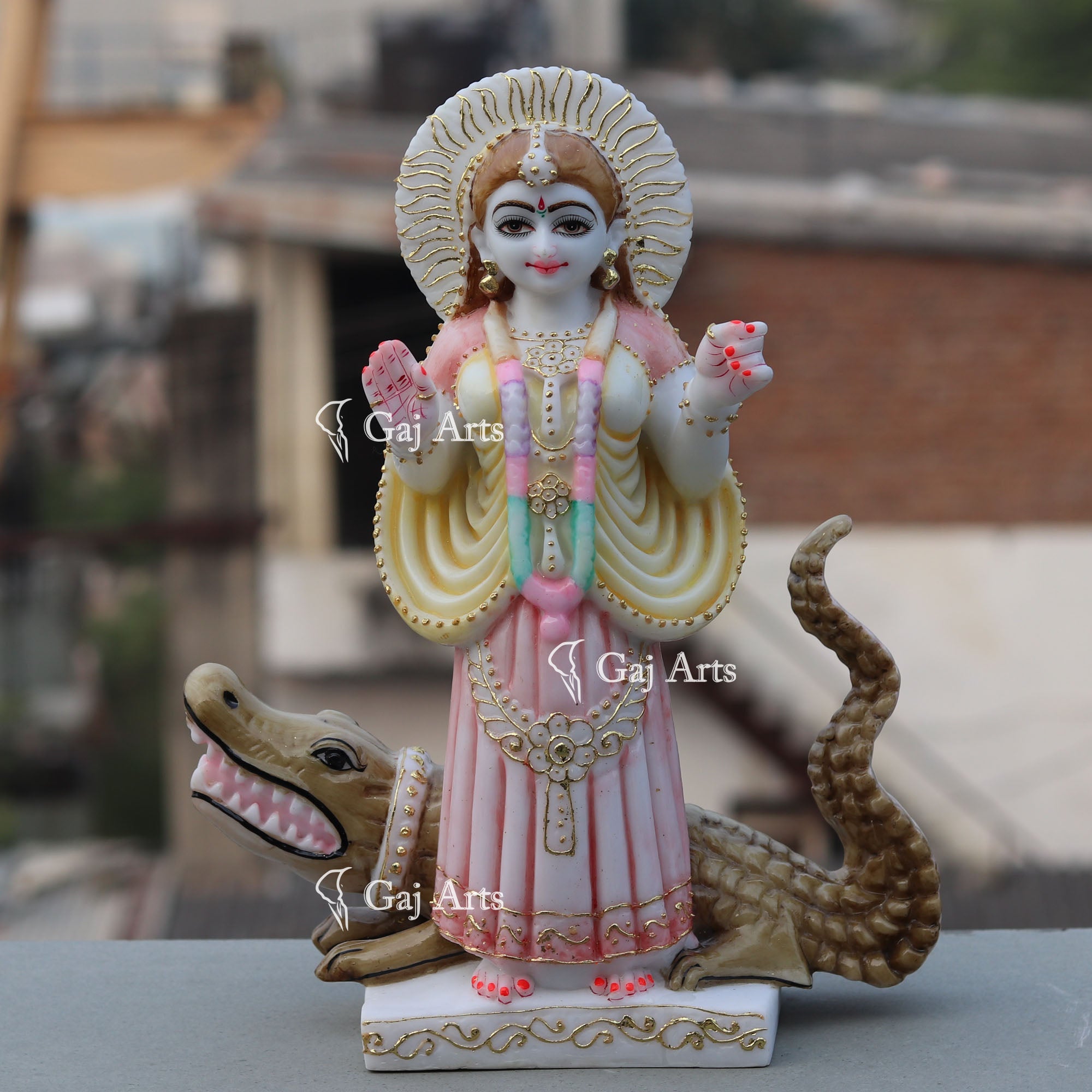 White Marble Khodiyar Maa Idol | 15 Inch