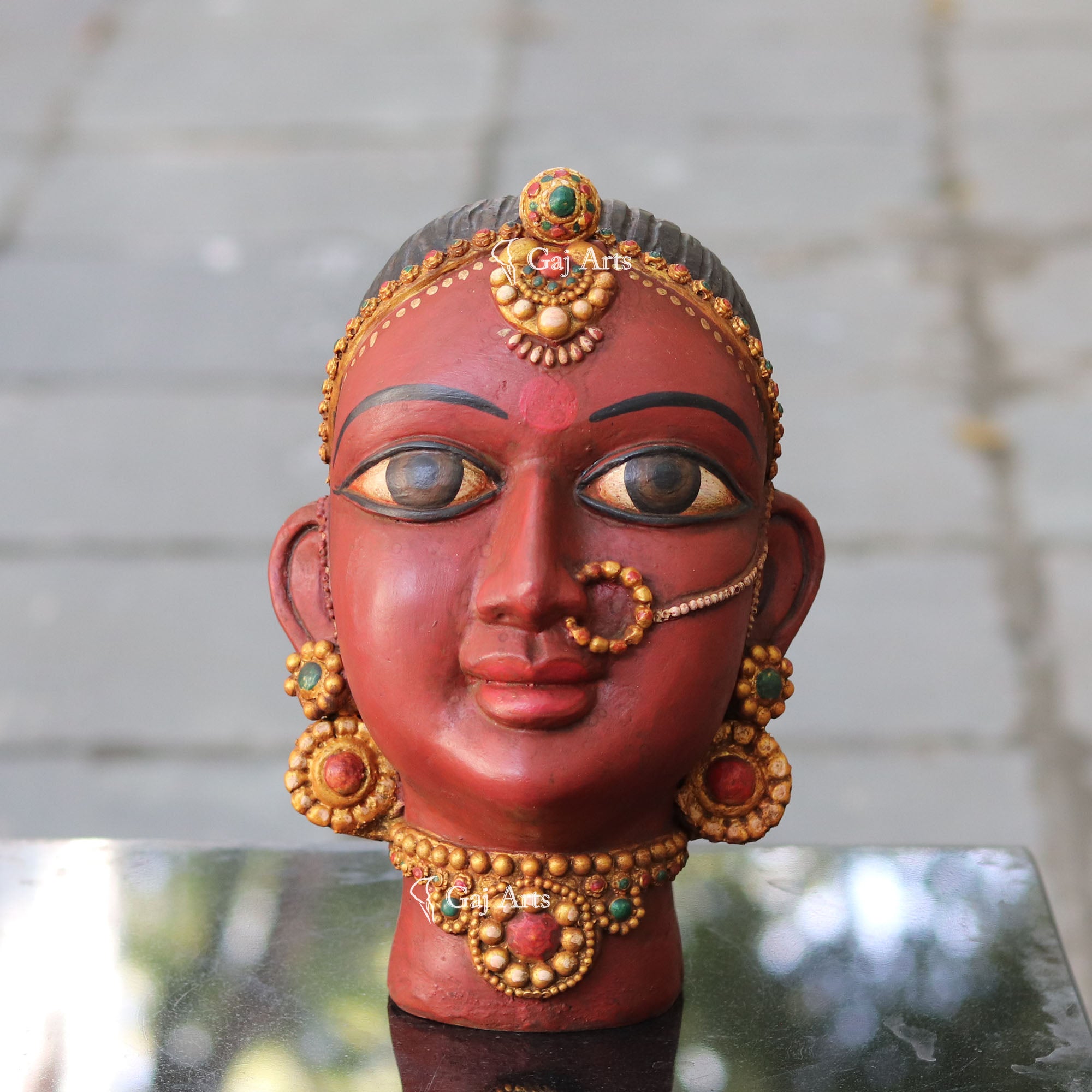Handcrafted Wooden Bani Thani Figurine | 12 Inch