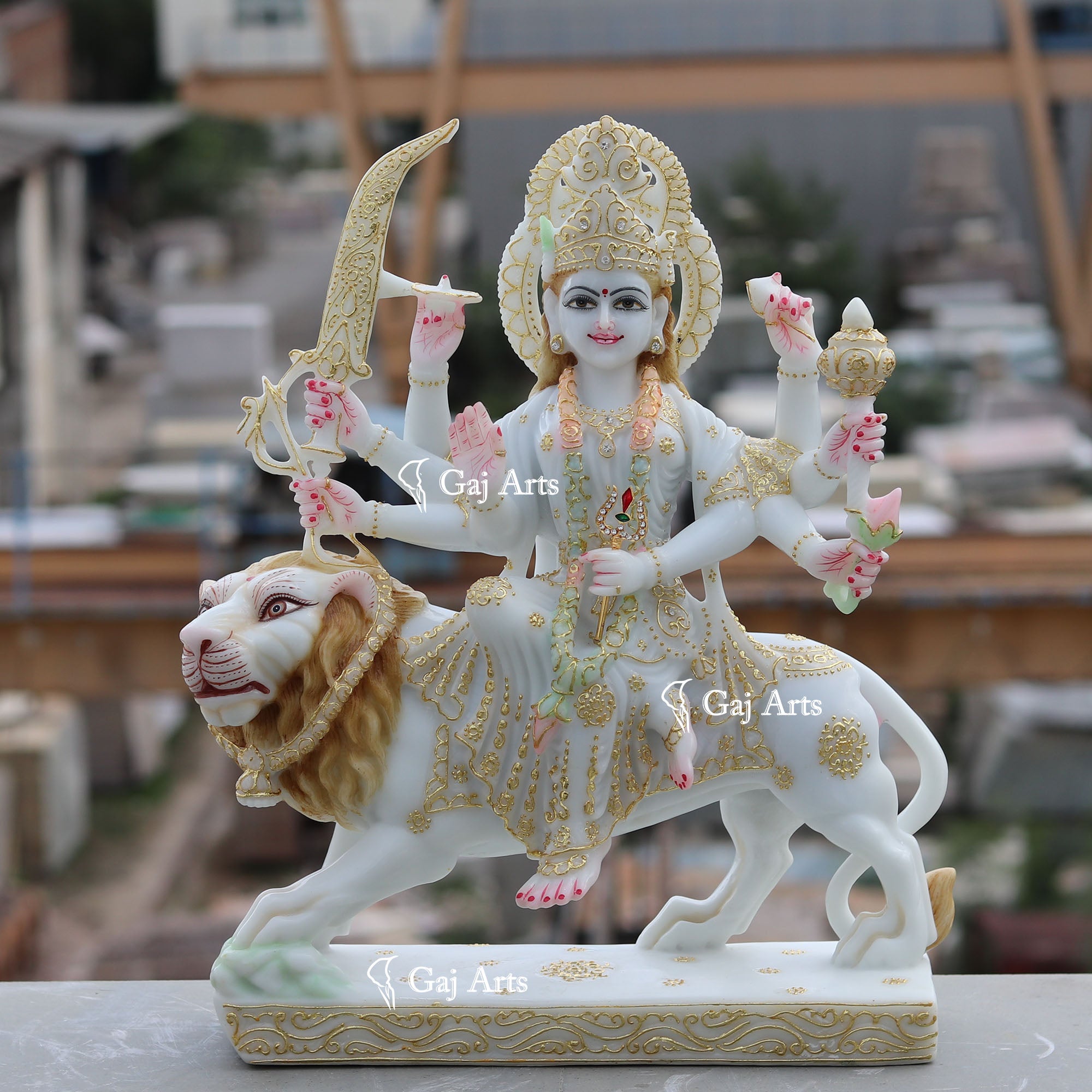 Marble Durga Maa Idol | 18 Inch