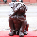 Wooden Sitting Bulldog 33”
