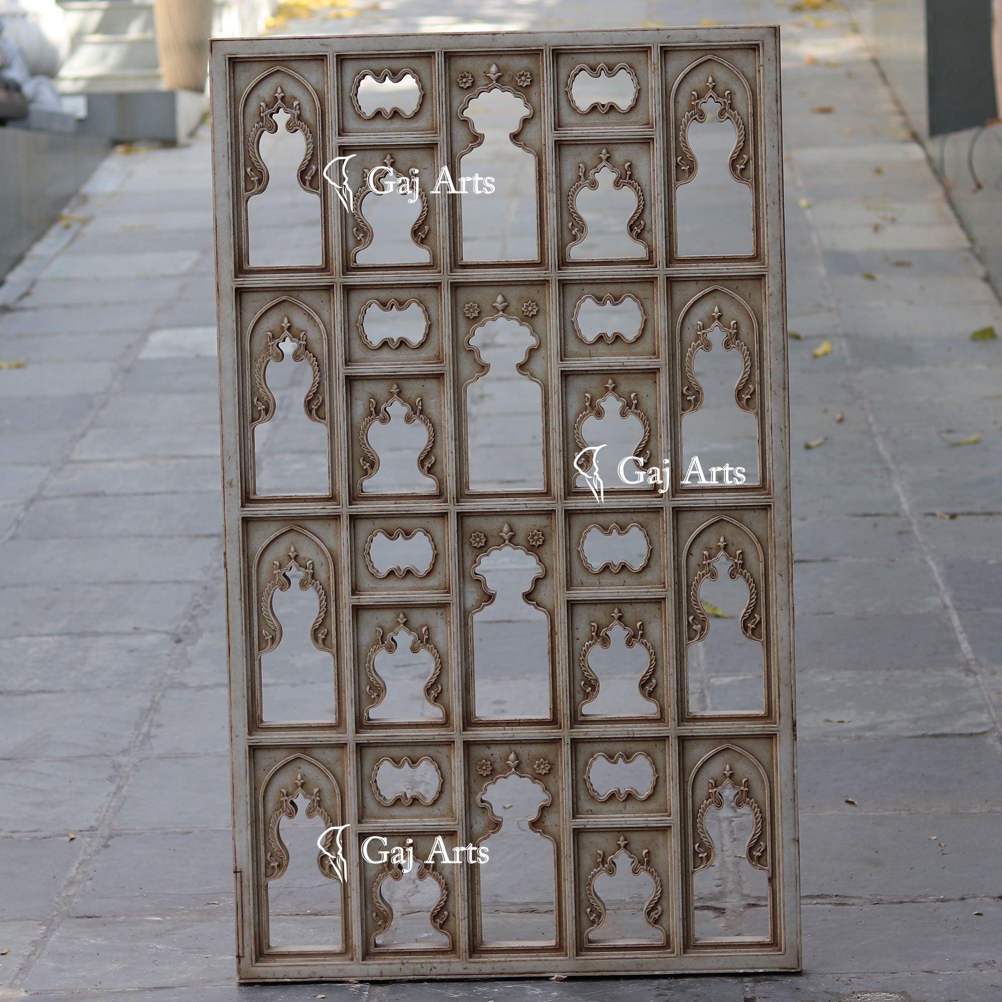 White Marble Jharokha Wall Panel | 60 Inch