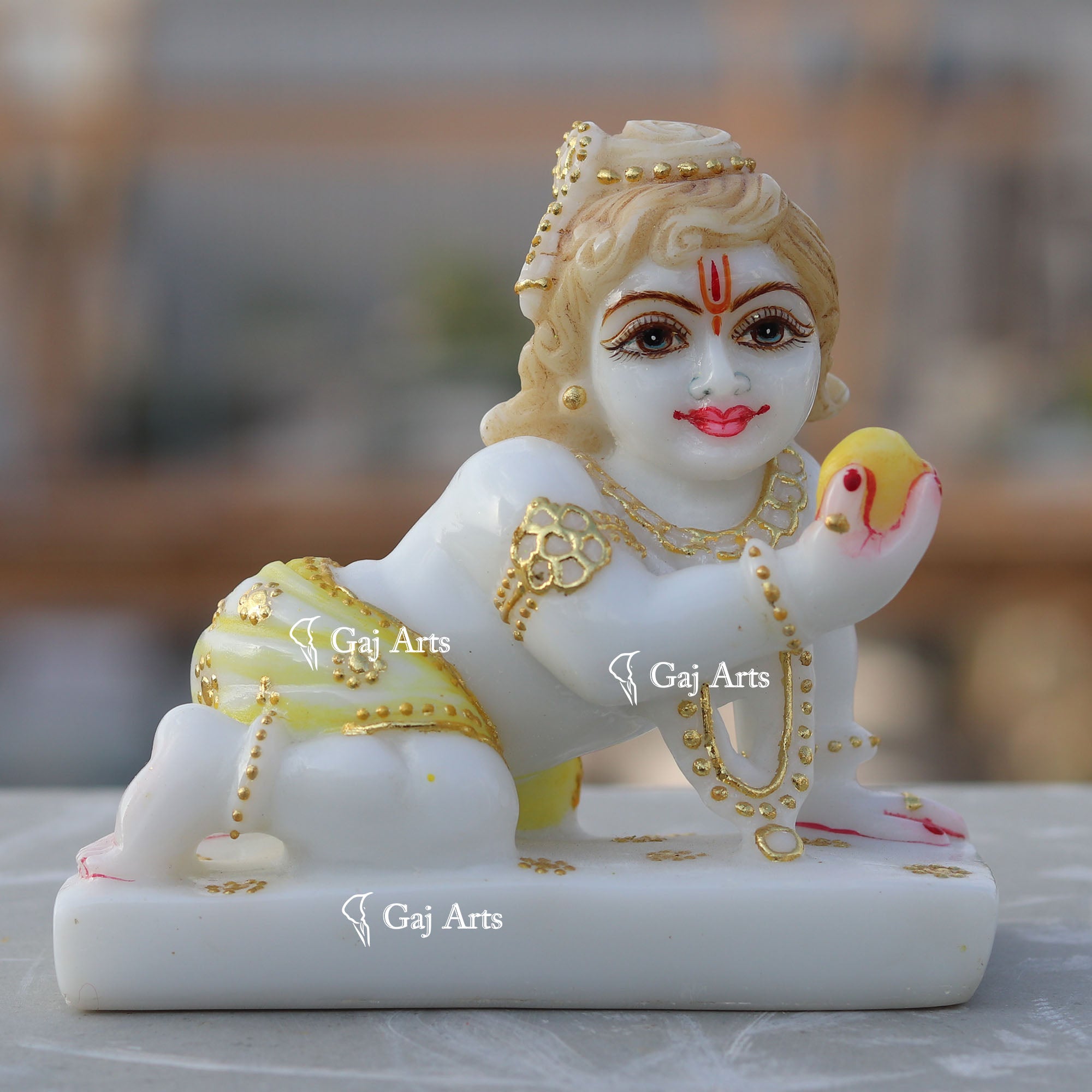 White Marble Bal Gopal Idol | 5 Inch