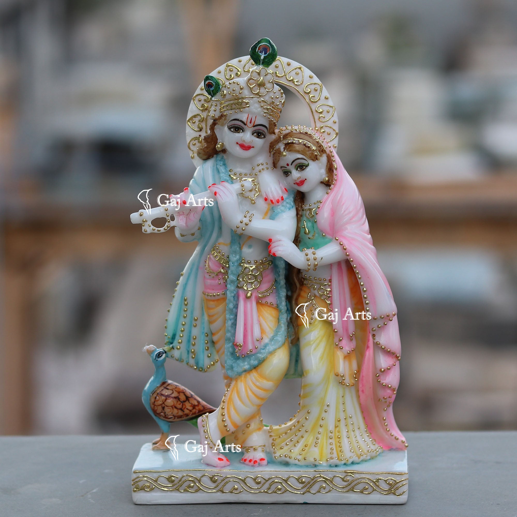 Marble Ethiopia Radha Krishna Jodi | 9 Inch
