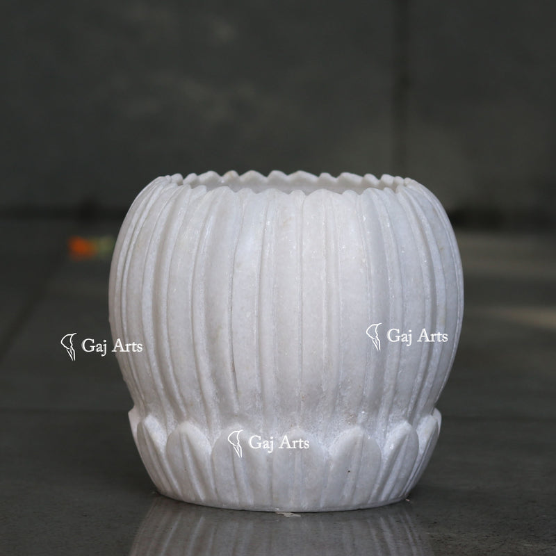 Marble Flower Bowl 6"