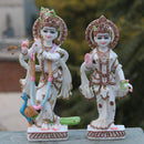 White Marble Ethiopia Radha Krishna Idol | 18 Inch