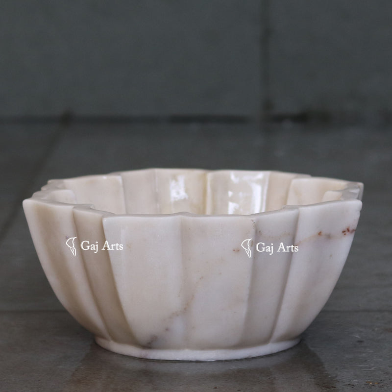 Marble Flower Bowl 12”