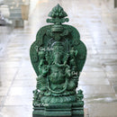 Natural Green Quartz Ganesh Murti | 32 Inch