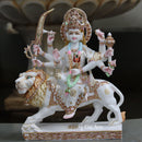 White Marble Durga Mata Idol | 18 Inch