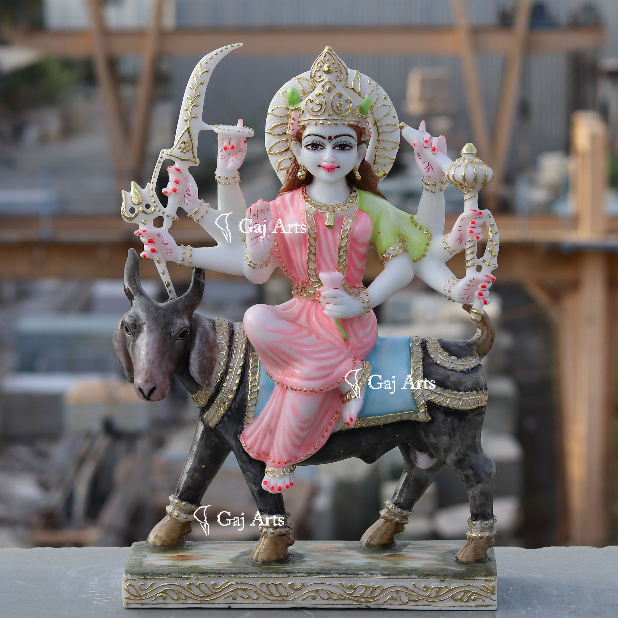 White Marble Ethiopia Meldi Maa Idol | 18 Inch