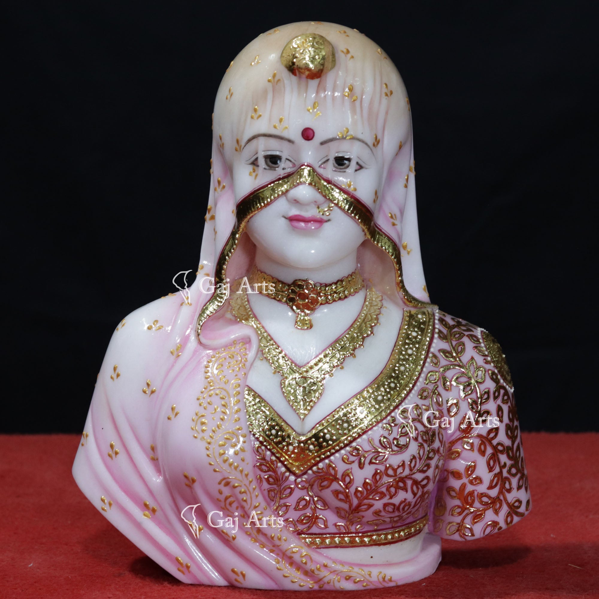 Super White Marble Bani Thani Statue | 12 Inch