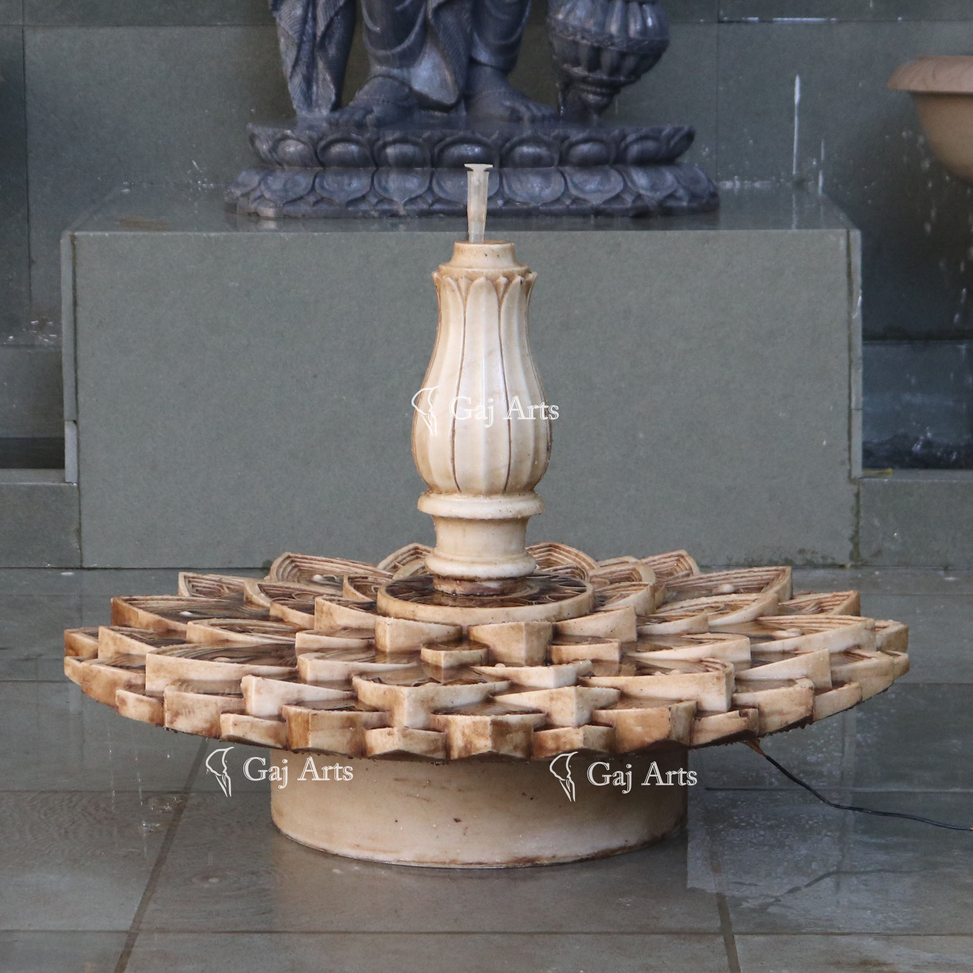 White Marble Fountain | 36 Inch
