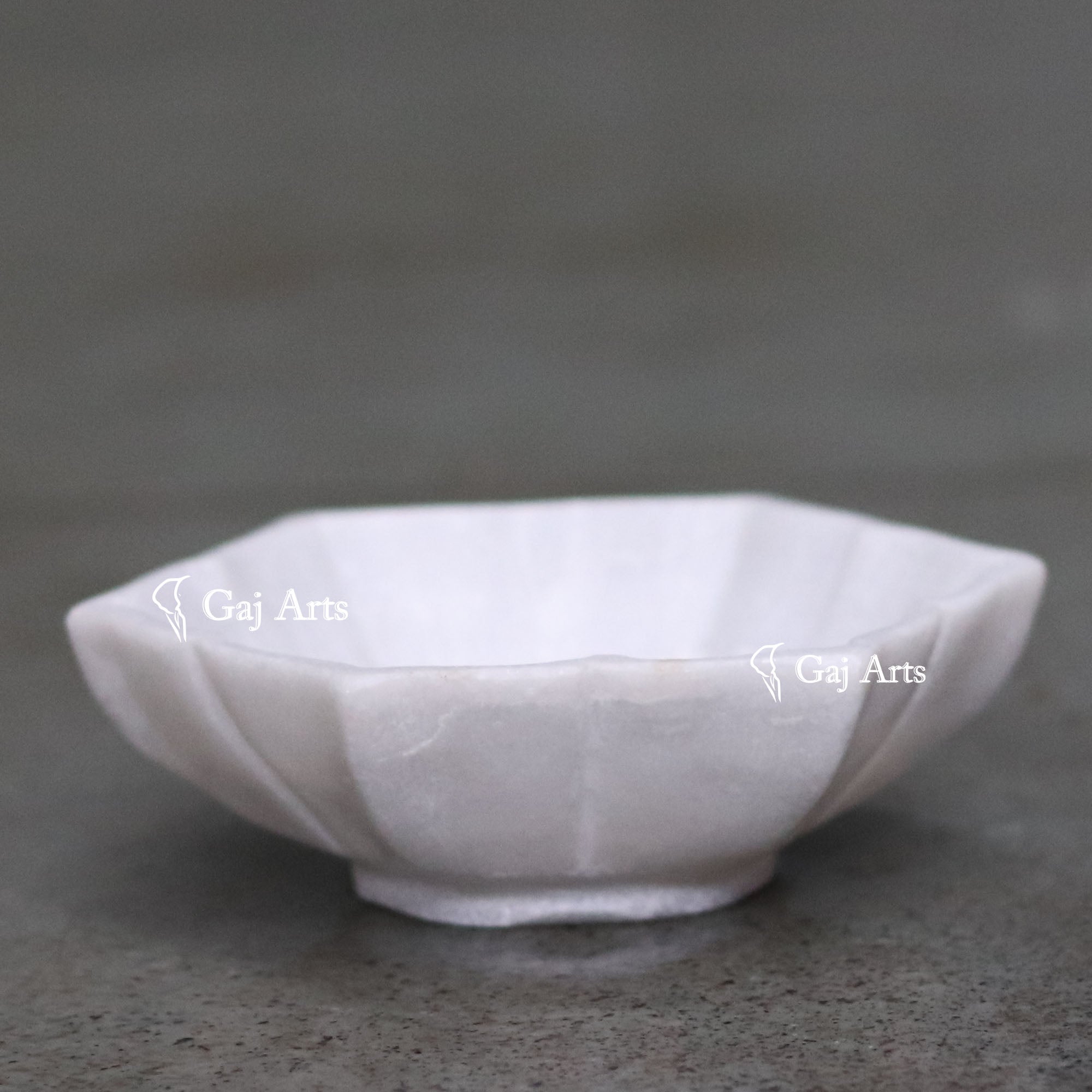White Marble Tiny Flower Bowl | 5 Inch