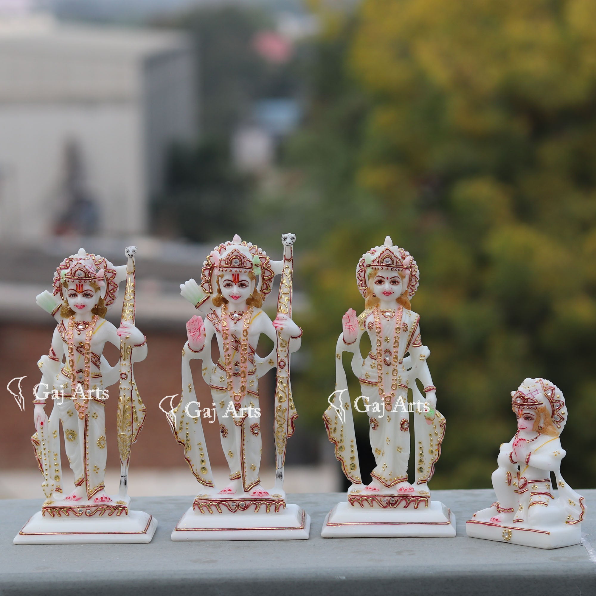 Marble Ethiopia Ram Jodi Idol | 7 Inch