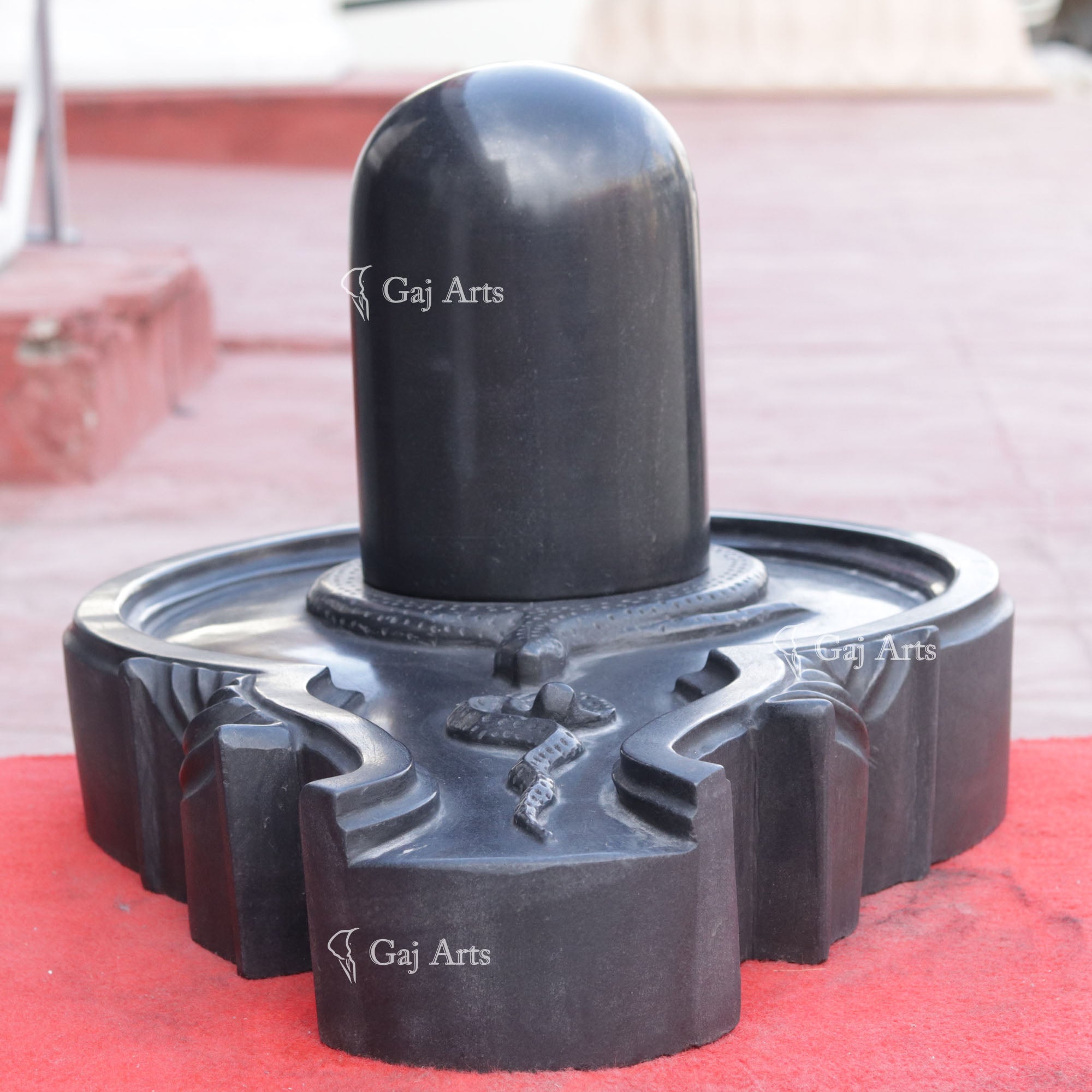 Black Marble Shivling | 24 Inch