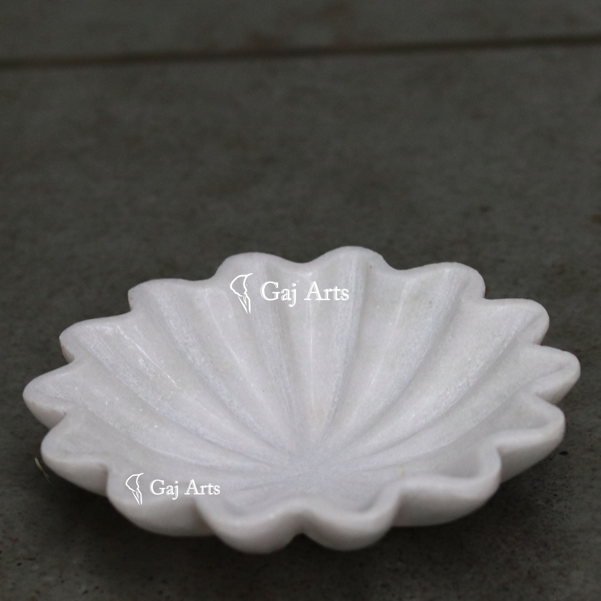 White Marble Decorative Flower Bowl | 6 Inch