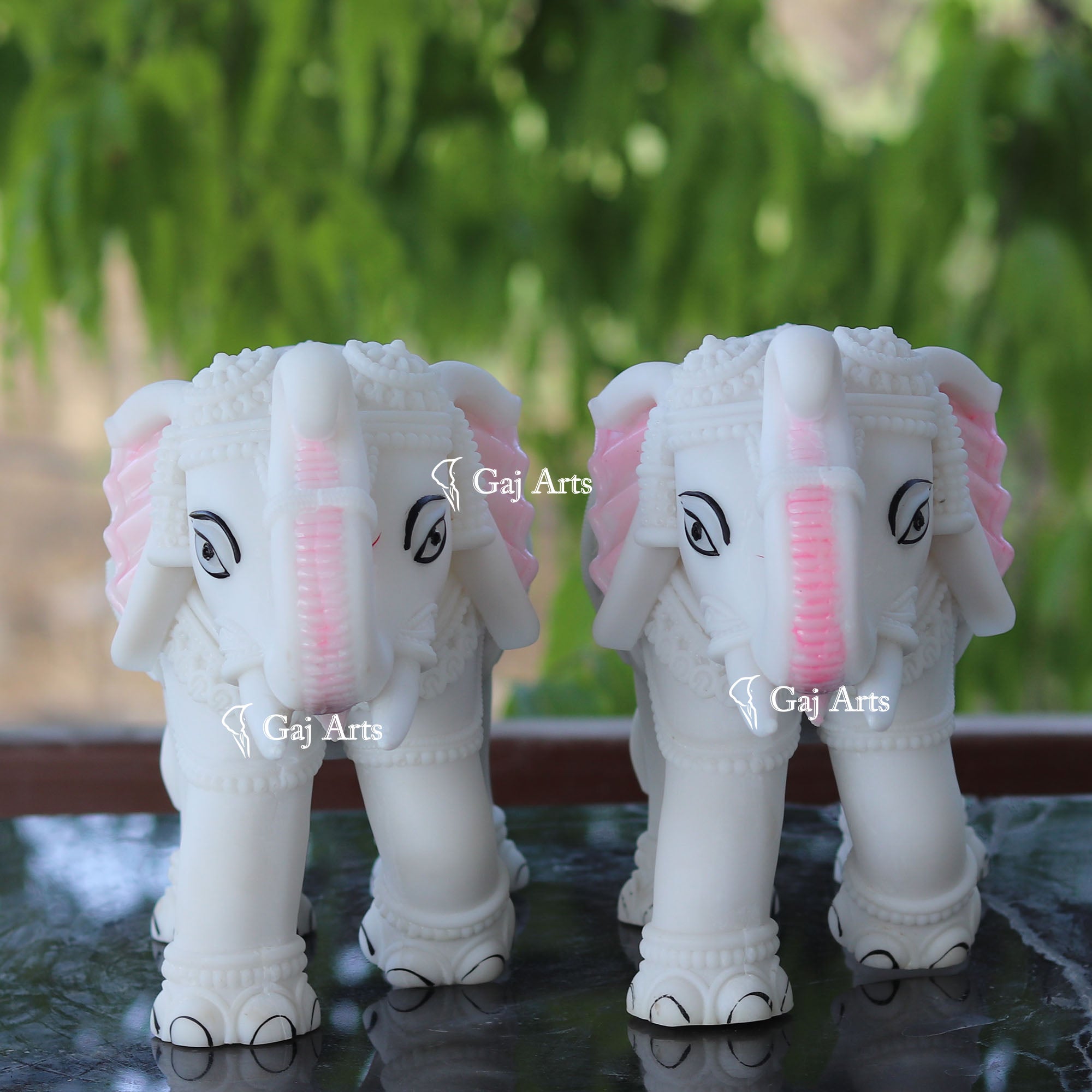Korean Marble  Elephant Statue | 10 Inch